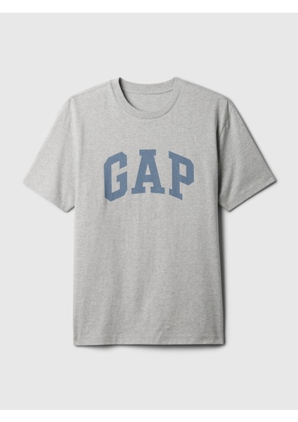 Erkek Gri Gap Arch Logo T-Shirt