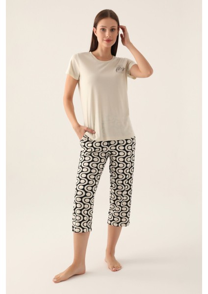 2894 What If You Kadın Kapri Pijama Takım