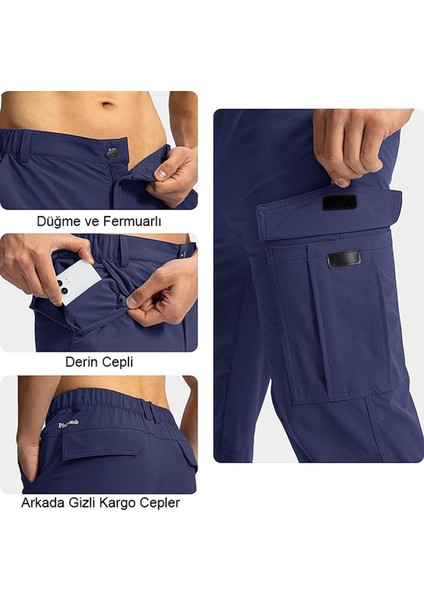 Erkek Doğa Yürüyüşü Golf Ultra Hafif Çok Amaçlı Cepli Kargo Pantolon fırsatları