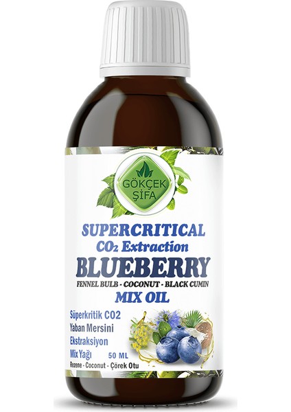 Yaban Mersini Süperkritik Mix Yağı 50 ml (BLUEBERRY SUPERCRİTİCAL MİX OİL)
