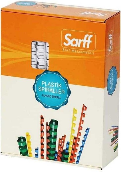 Spiral Plastik Delüx 22 mm Beyaz 50'li