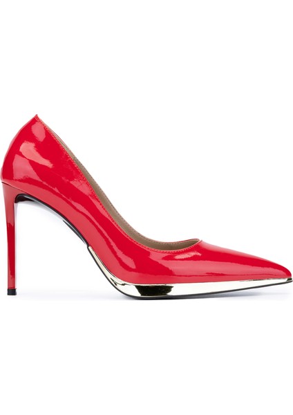 Kadın Kırmızı Rugan Topuklu Ayakkabı 1037 5518 Bn Ayk Y24 Kırmızı Rgn