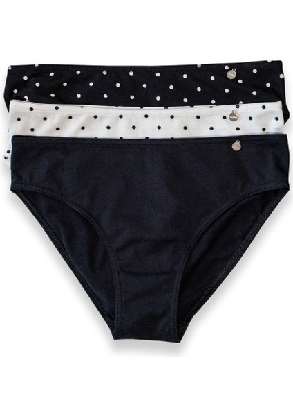 Polka 3'lü Kadın Bikini Külot