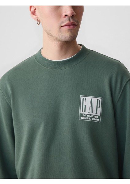 Erkek Yeşil Gap Logo Oversize Sweatshirt