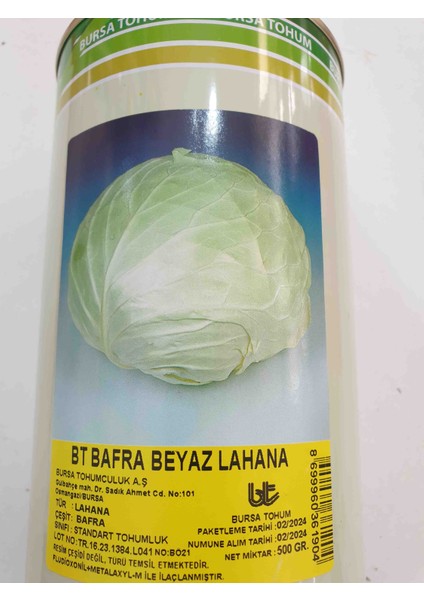 Bt Bafra Beyaz Lahana Tohumu 500 Gram