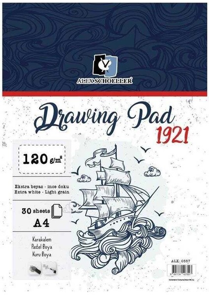 Drawing Pad A4 120 gr Spiralli 30 Yaprak fiyatları