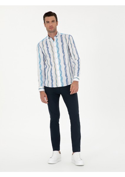 Erkek Lacivert Pantolon (Kanvas-Chino) 50287105-VR033