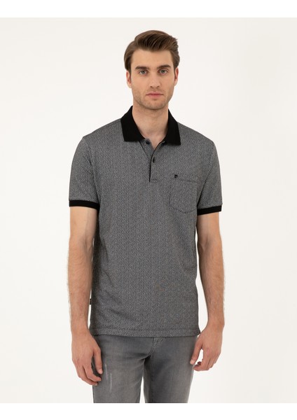 Erkek Siyah Regular Fit Tişört 50288681-VR046
