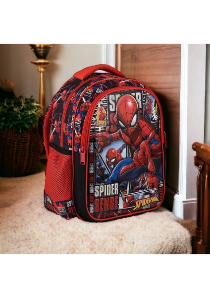 Spiderman Spider Sense Okul Çantası Okul Seti 7 Parça