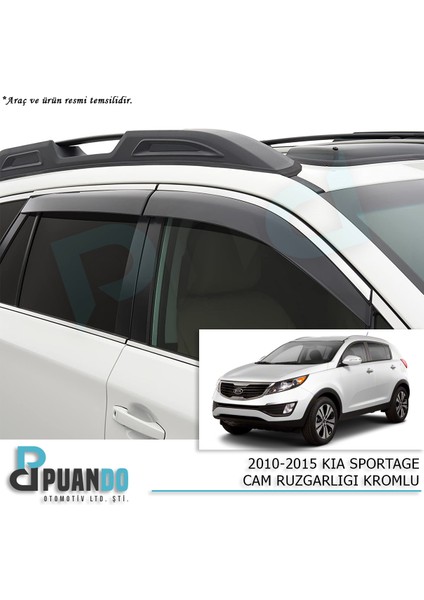 Araca Özel 2010-2015 Kıa Sportage Cam Ruzgarlıgı Kromlu