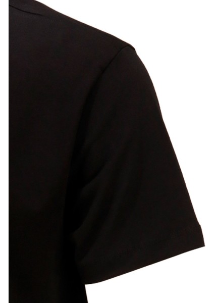 Erkek V Yaka Standart Fit Siyah T-Shirt modelleri