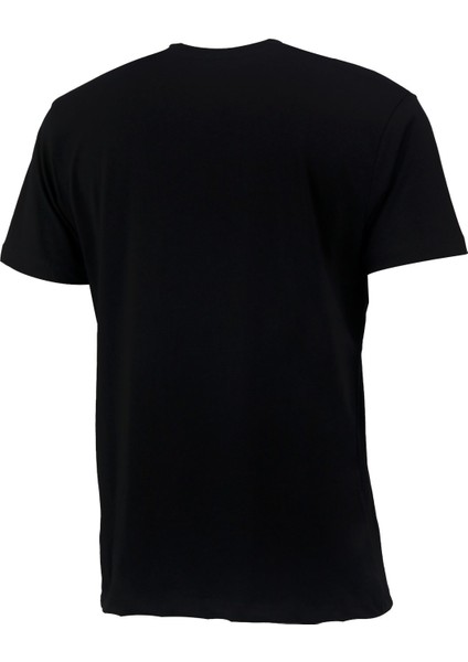 Erkek V Yaka Standart Fit Siyah T-Shirt fırsatları