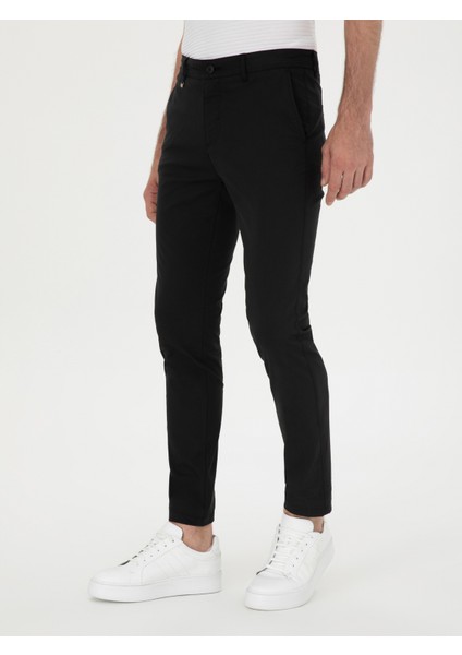 Erkek Siyah Slim Fit Kanvas Pantolon 50287105-VR046 fiyatları