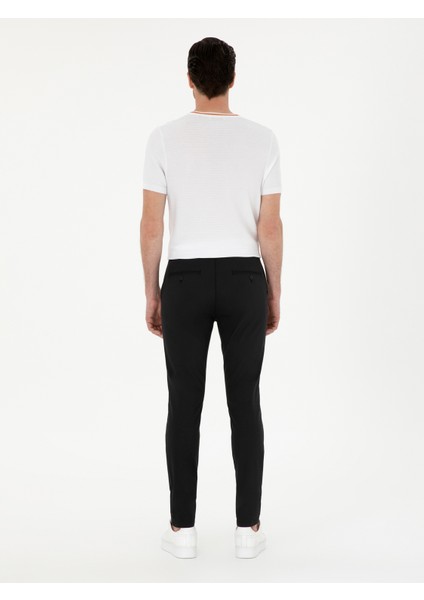 Erkek Siyah Slim Fit Kanvas Pantolon 50287105-VR046 fırsatları