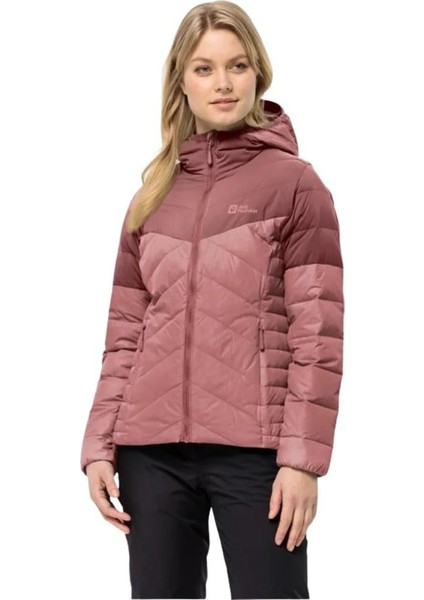 JACK WOLFSKİN THUNDRA DOWN HOODY 1206642-2949 KADIN PUDRA-COLD COFFEE Mont&Ceket