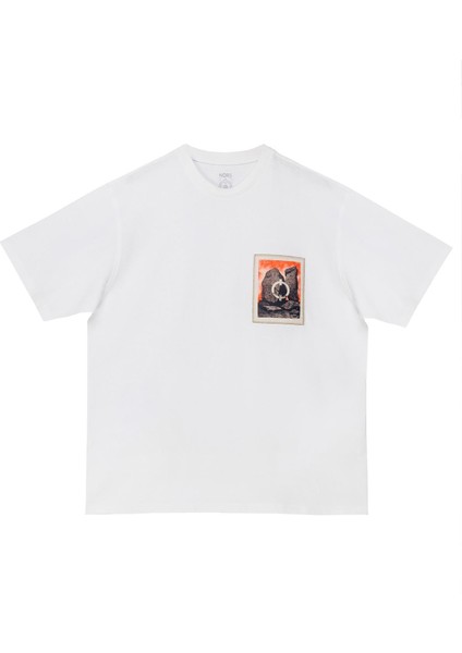 Mith Of Stones Oversize Tshirt - Beyaz