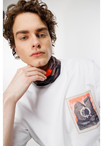 Mith Of Stones Oversize Tshirt - Beyaz