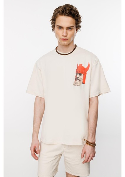 Viking Warrior Oversize Tshirt - Kemik fırsatları