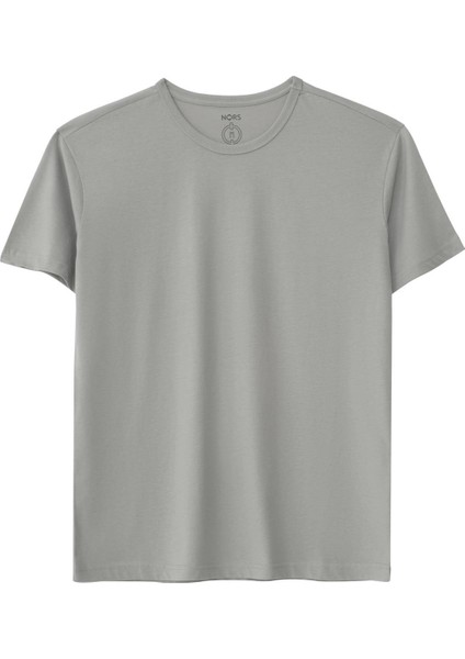 Regular Bisiklet Yaka Tshirt - Açık Gri