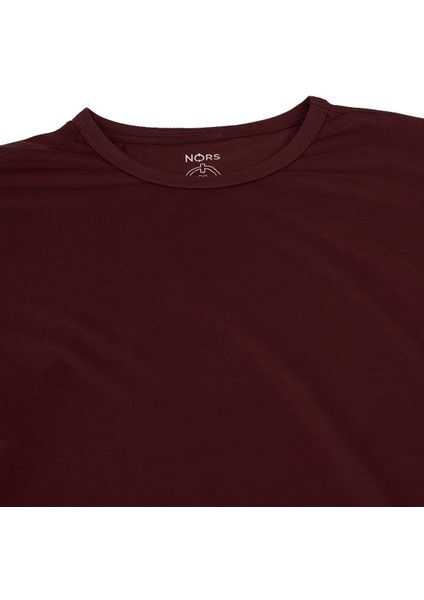 Regular Bisiklet Yaka Tshirt - Bordo