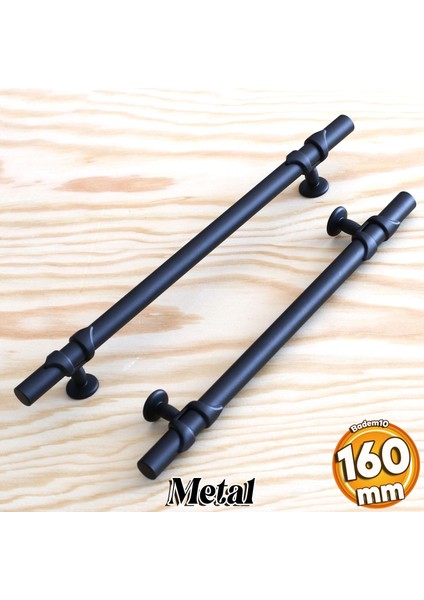 Maça Siyah Metal Kulp 160 Mm-16 cm Mobilya Çekmece Mutfak Dolabı Dolap Kulpları Kulbu Kulpu