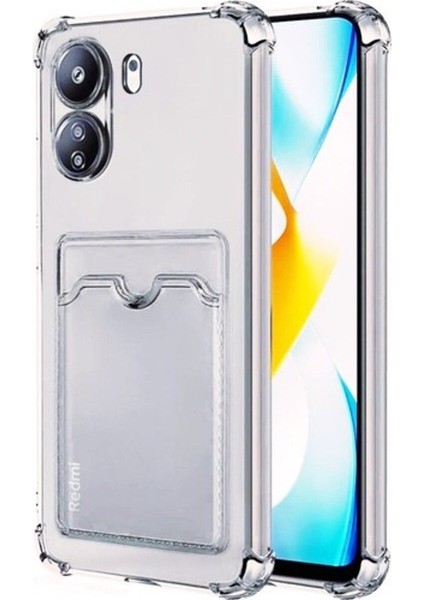 Xiaomi Redmi 13C Kılıf Sfy Kartlıklı Şeffaf Kapak
