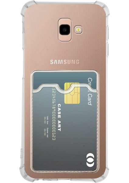 Samsung Galaxy J4 Plus Kılıf Sfy Kartlıklı Şeffaf Kapak