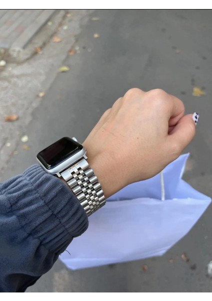 Apple Watch Uyumlu 38/40/ 41 mm Seri 10-42mm Uyumlu Paslanmaz Çelik Stainless Steel Metal Kordon indirimleri