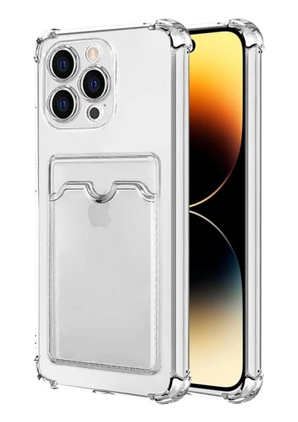 iPhone 11 Pro Max Kılıf Sfy Kartlıklı Şeffaf Kapak