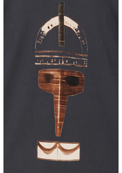 Nordic Mask Regular Tshirt - Koyu Füme