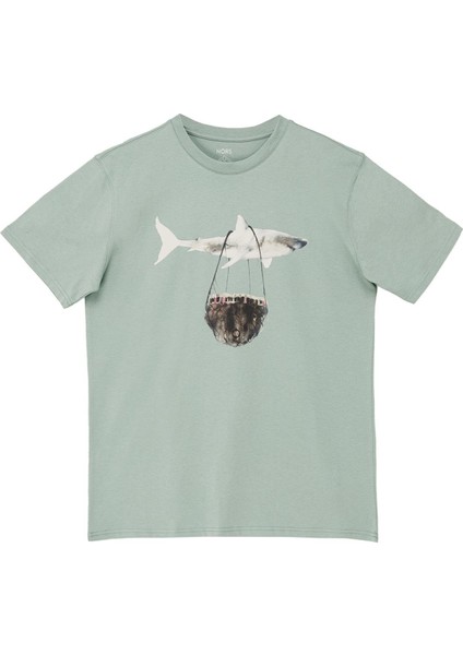 Shark Flys Regular Tshirt - Mint Yeşili