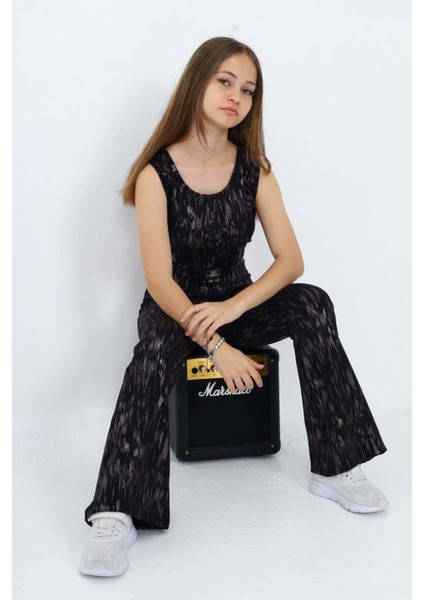 Kız Çocuk Kalın Askılı Tişört Modelli Ispanyol Paça Taytlı Takım fiyatları