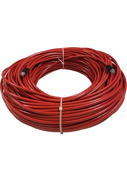 50 mt 50 Metre Diş Ortam Cat6 Kablo Modem Pc Bilgisayar Arasi Internet Kablosu Kırmızı Renk
