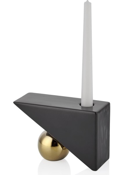 Seta Elıte Deco Planet Siyah Mumluk 14*6*9cm