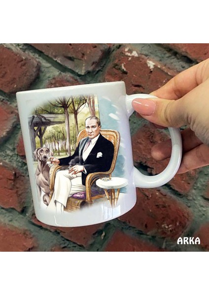 Size Özel Gazi Mustafa Kemal Atatürk Seramik Baskılı Kupa Bardaklar