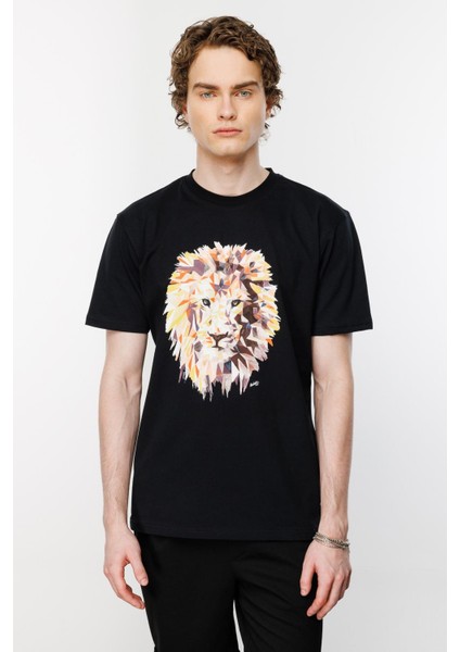 Roar Lion Regular Tshirt - Siyah fırsatları