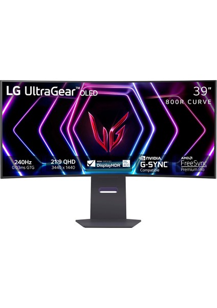 Lg Ultragear 39" 39GS95QE-B 240Hz 0.03MS (Gtg) OLED 800R 21:9 Ultra-Wqhd Displayhdr True Black 400 Monitör