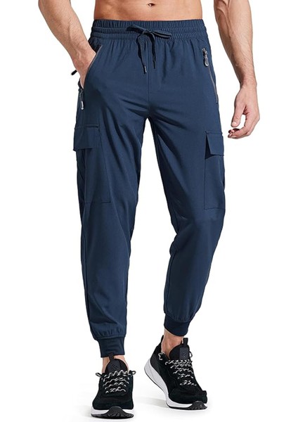 Ghassy Co. Erkek Quich Dry Running Athletic Dar Paça Joggers Hafif Outdoor Pantolon