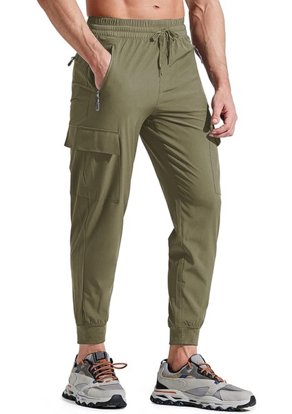 Erkek Quich Dry Running Athletic Dar Paça Joggers Hafif Outdoor Pantolon