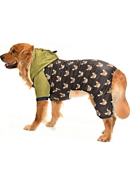 Büyük Irk Paçalı Köpek Mont Duma Yeşil fırsatları