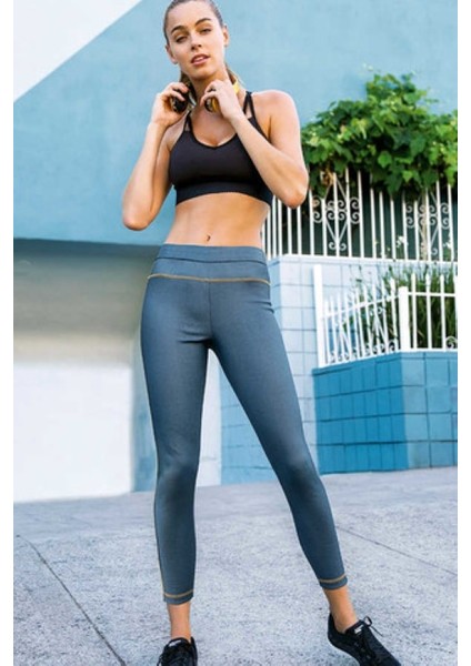 Kot Görünümlü Spor Tayt