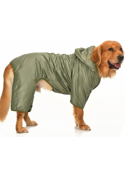 Büyük Irk Paçalı Köpek Yağmurluk Hurit Yeşil modelleri