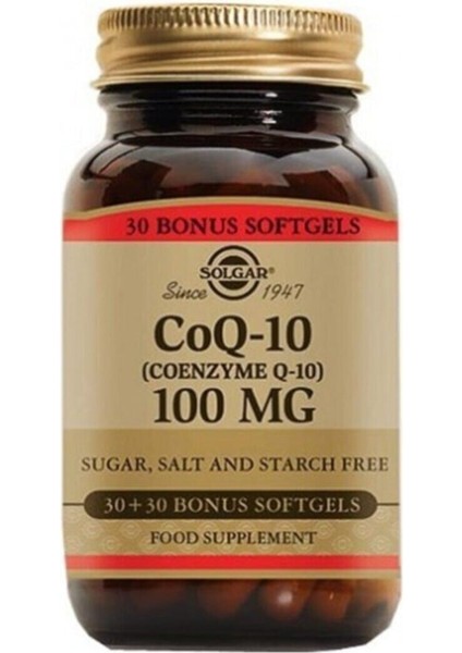 Coenzyme Coq-10 100 Mg 60 Kapsül