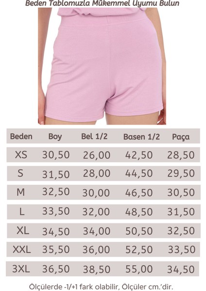 Extra Yumuşak Viskon Şort Home&beach-Lavanta Pembesi