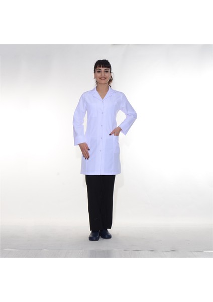 Bayan Dr. Önlük Apaj Yaka Çıtçıtlı