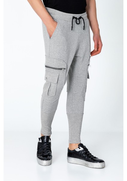 Erkek Regular Fit Çok Cepli Sade Eşofman Altı modelleri