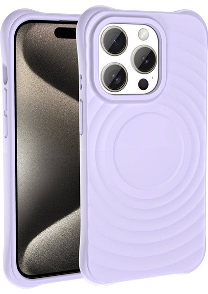 Apple iPhone 15 Pro Max Kılıf Magsafe Şarj Özellikli Airbagli Mat Görünümlü Hepi Telefok Kılıfı