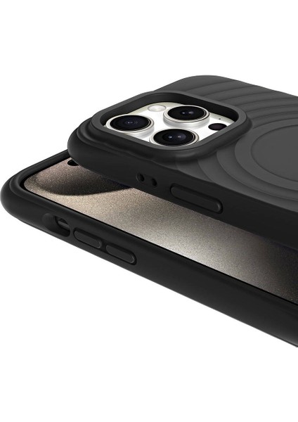 Apple iPhone 15 Pro Kılıf Magsafe Şarj Özellikli Airbagli Mat Görünümlü Hepi Telefok Kılıfı