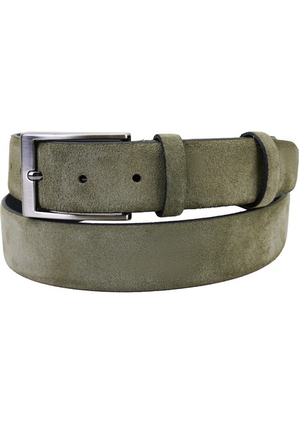 Keanu Yeşil Erkek Spor Deri Kemer