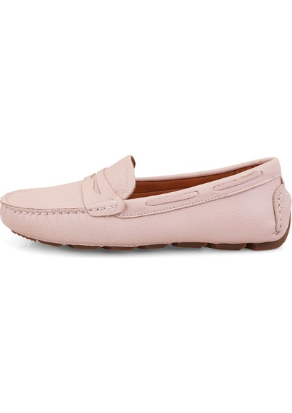 Carmen Pudra Kadın Deri Loafer modelleri